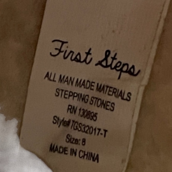 First Steps Cozy Tan Kids booties - Picture 6 of 7